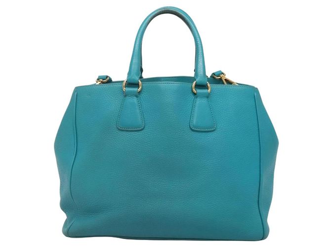 PRADA Borsa a Mano in Pelle 2 in 1 Verde Oro Auth 139193 D'oro - vista 3