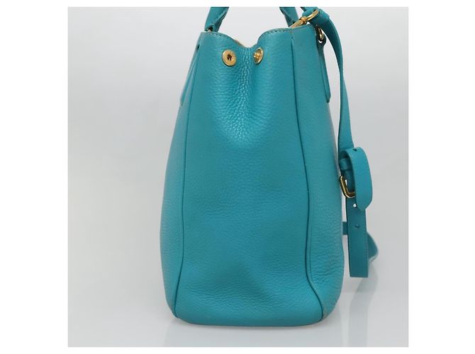 PRADA Borsa a Mano in Pelle 2 in 1 Verde Oro Auth 139193 D'oro - vista 4
