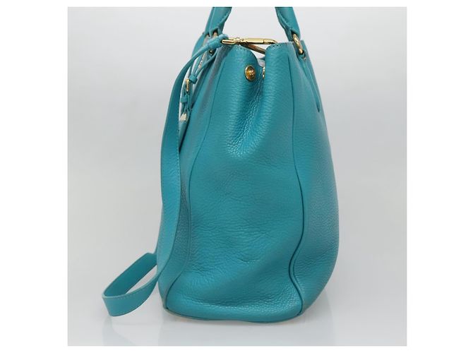 PRADA Borsa a Mano in Pelle 2 in 1 Verde Oro Auth 139193 D'oro - vista 5