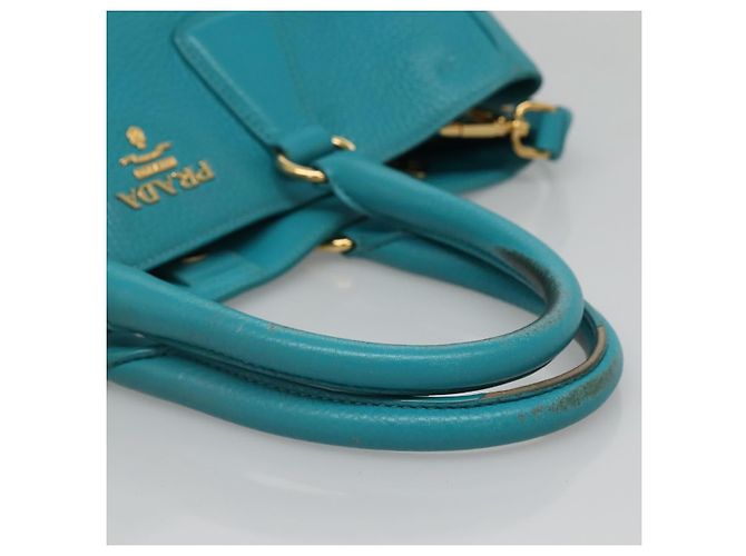 PRADA Borsa a Mano in Pelle 2 in 1 Verde Oro Auth 139193 D'oro - vista 7