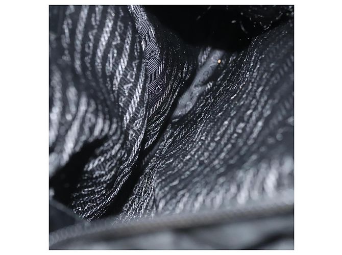 Borsa a Spalla PRADA in Nylon Nero Argento Autentica ki5954 - vista 17