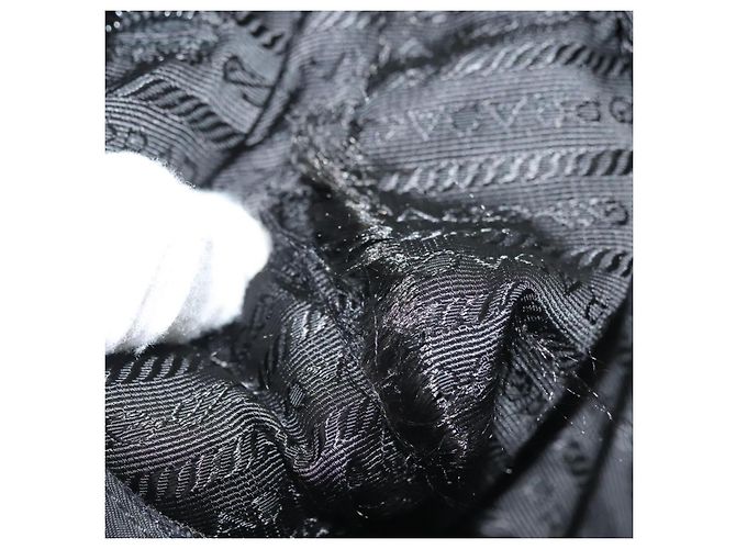 Borsa a Spalla PRADA in Nylon Nero Argento Autentica ki5954 - vista 19