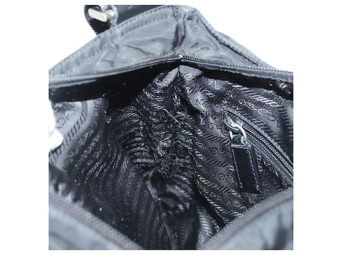 Borsa a Spalla PRADA in Nylon Nero Argento Autentica ki5954 - vista 21