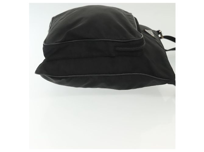Borsa a Spalla PRADA in Nylon Nero Argento Autentica ki5954 - vista 4