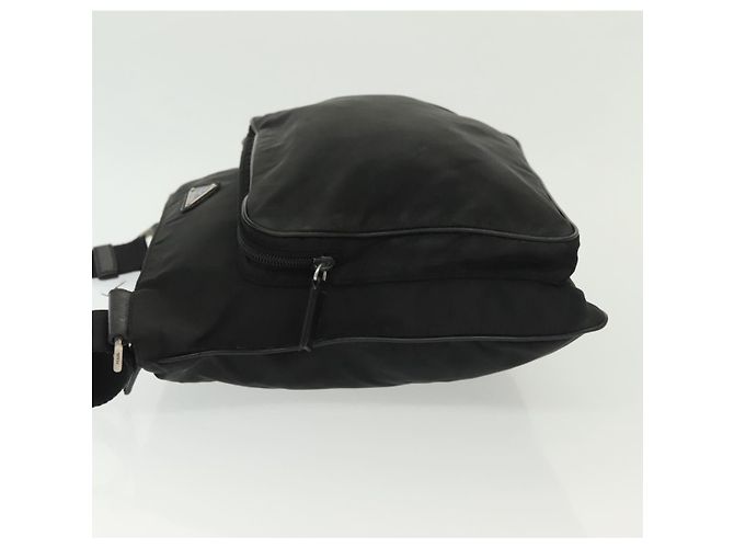 Borsa a Spalla PRADA in Nylon Nero Argento Autentica ki5954 - vista 5