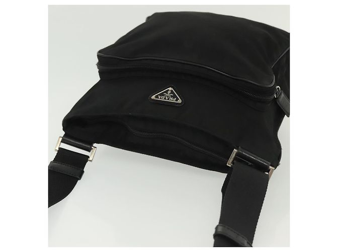 Borsa a Spalla PRADA in Nylon Nero Argento Autentica ki5954 - vista 6