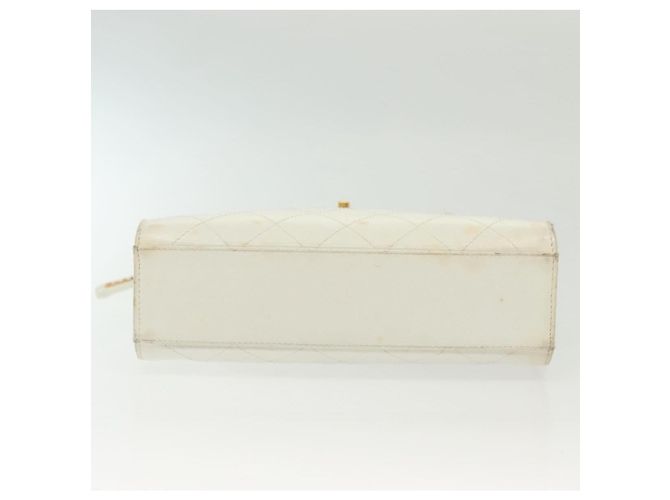 CHANEL Matelasse Chain Shoulder Bag Caviar Skin White Gold CC Auth gh580 Golden - view 10