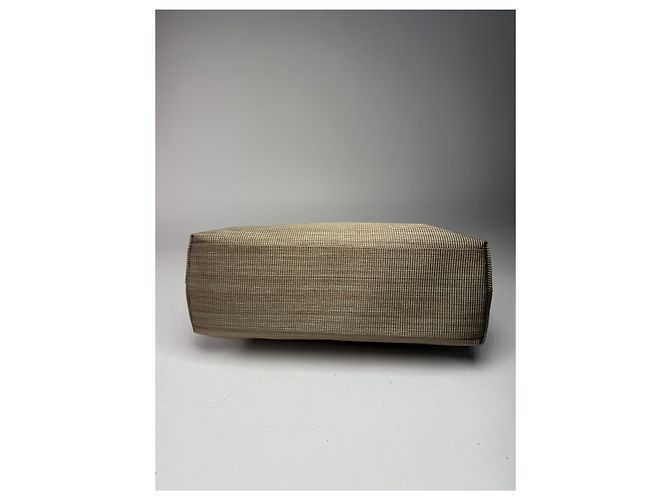 Vintage Givenchy Canvas-Handtasche Grau/Silber - Ansicht 10