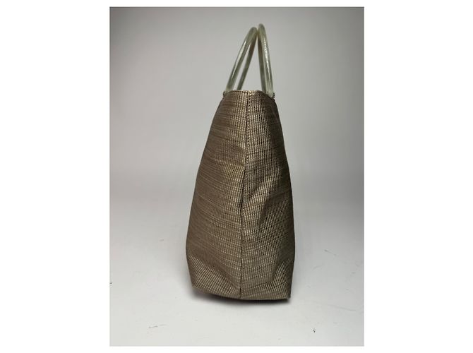 Vintage Givenchy Canvas-Handtasche Grau/Silber - Ansicht 8