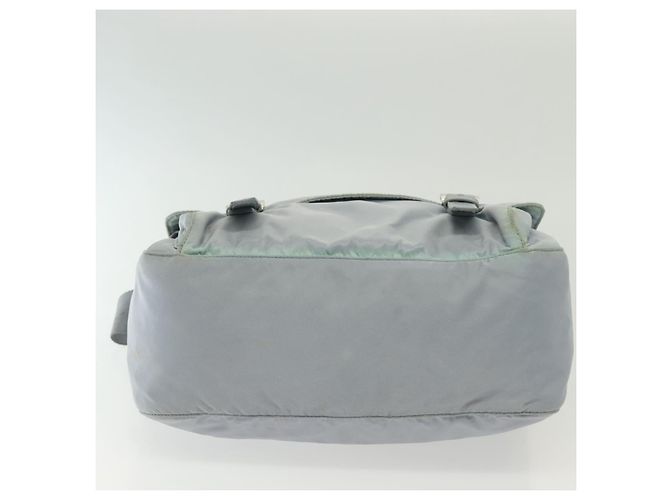 PRADA Schultertasche aus Nylon Hellblau Silber Authentisch ki5926 - Ansicht 10