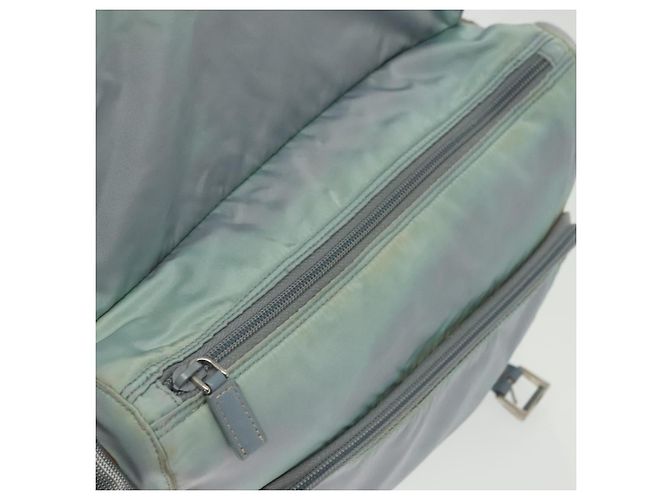 PRADA Schultertasche aus Nylon Hellblau Silber Authentisch ki5926 - Ansicht 20