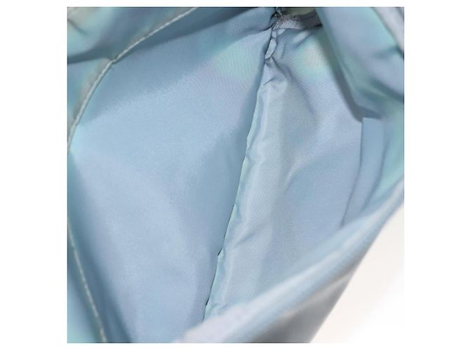 PRADA Schultertasche aus Nylon Hellblau Silber Authentisch ki5926 - Ansicht 27