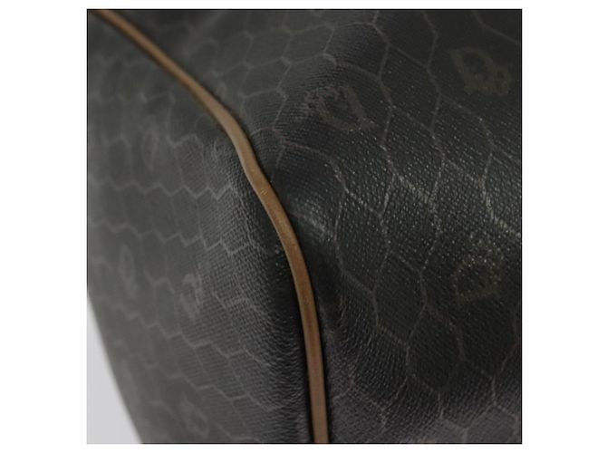Borsa Boston in tela a nido d'ape PVC nera e oro Auth 135192 Christian Dior Nero D'oro - vista 12