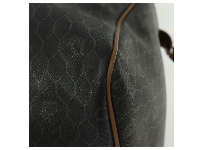 Borsa Boston in tela a nido d'ape PVC nera e oro Auth 135192 Christian Dior Nero D'oro - vista 13