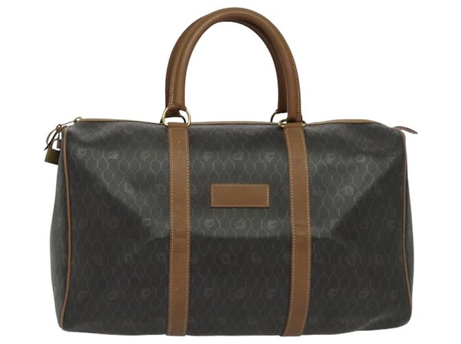 Borsa Boston in tela a nido d'ape PVC nera e oro Auth 135192 Christian Dior Nero D'oro - vista 2