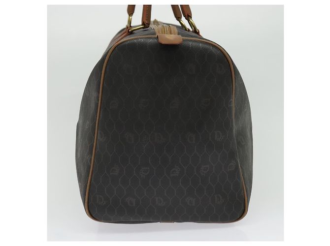 Borsa Boston in tela a nido d'ape PVC nera e oro Auth 135192 Christian Dior Nero D'oro - vista 5