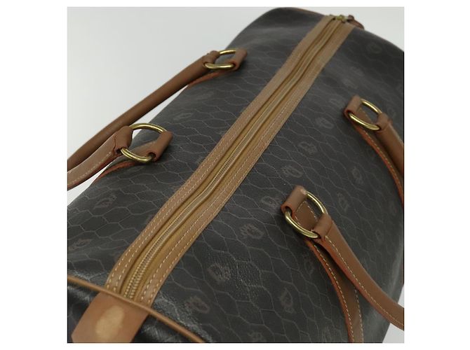 Borsa Boston in tela a nido d'ape PVC nera e oro Auth 135192 Christian Dior Nero D'oro - vista 6