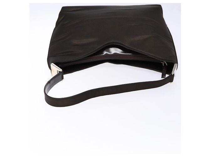 Borsa a Spalla GUCCI in Nylon Marrone Argento 001 3017 Auth 135184 - vista 7