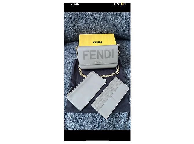 Fendi On-Chain Geldbörse Taupe - Ansicht 2