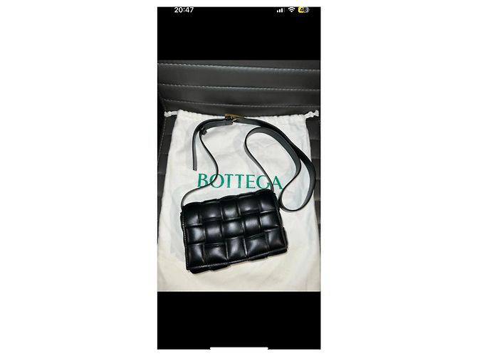 Borsa Bottega Veneta Mini Cassette Imbottita in agnello nera Nero - vista 2