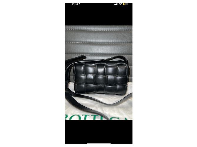 Borsa Bottega Veneta Mini Cassette Imbottita in agnello nera Nero - vista 5