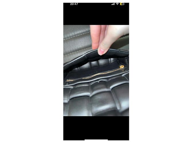 Borsa Bottega Veneta Mini Cassette Imbottita in agnello nera Nero - vista 7