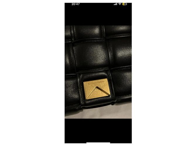 Borsa Bottega Veneta Mini Cassette Imbottita in agnello nera Nero - vista 8