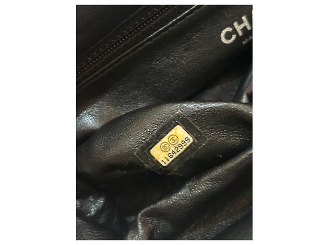 Pochette Chanel in pelle nera trapuntata Nero - vista 11