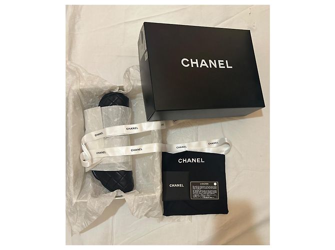 Pochette Chanel in pelle nera trapuntata Nero - vista 7