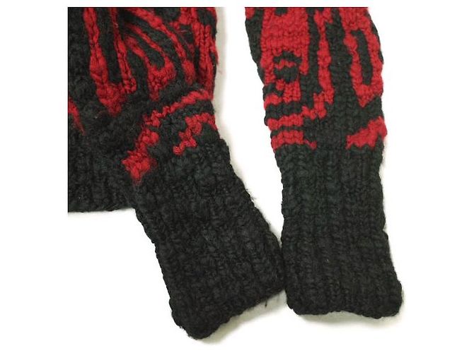 Ralph Lauren CARDIGÁN DE LANA CON CUELLO CHALE NATIVE TEJIDO A MANO RRL Negro Roja - vista 5
