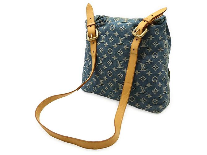 Borsa a spalla in denim Monogram Louis Vuitton Blu - vista 2