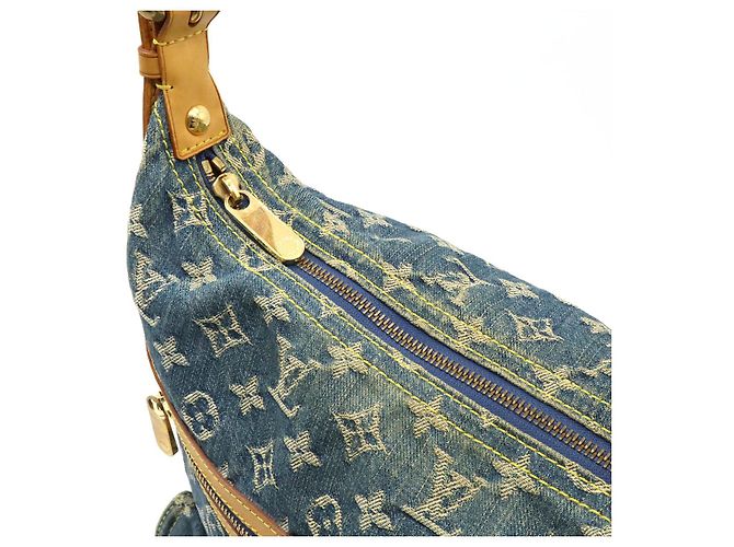 Borsa a spalla in denim Monogram Louis Vuitton Blu - vista 7