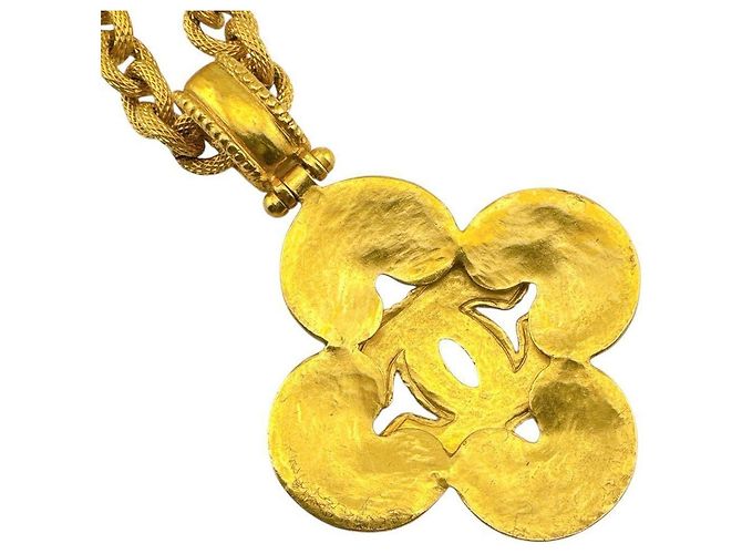 Chanel Coco Mark und Kamelie Halskette Gold Gold hardware - Ansicht 4