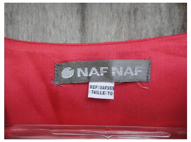 Autre Marque Naf Naf Weste aus Seide Rot - Ansicht 5