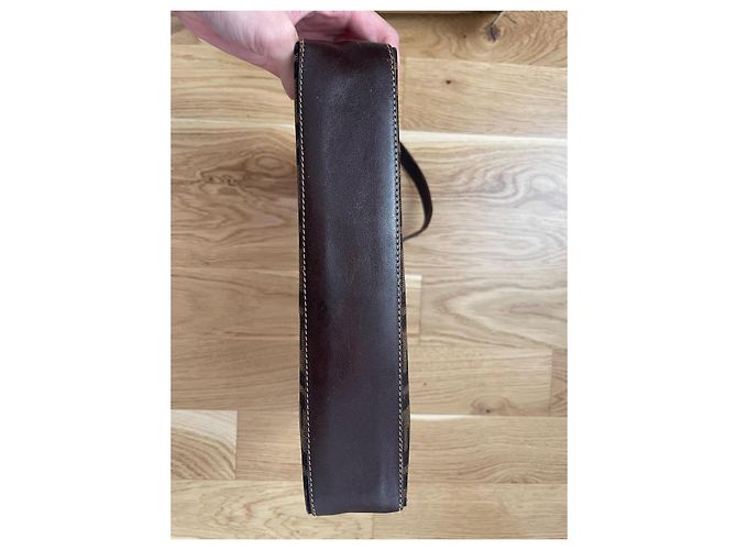 Zucca Borsa Fendi marrone in tessuto - vista 6