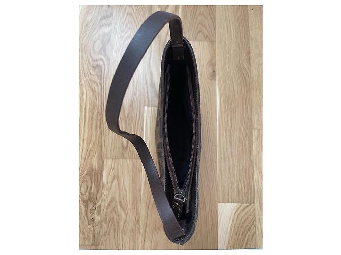 Zucca Borsa Fendi marrone in tessuto - vista 7