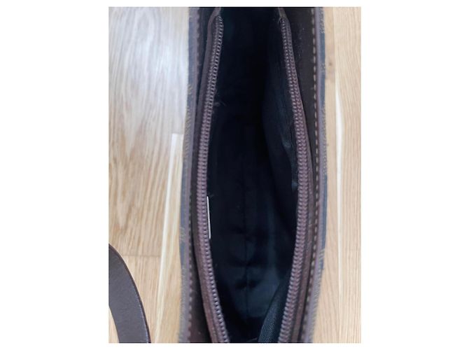 Zucca Borsa Fendi marrone in tessuto - vista 8