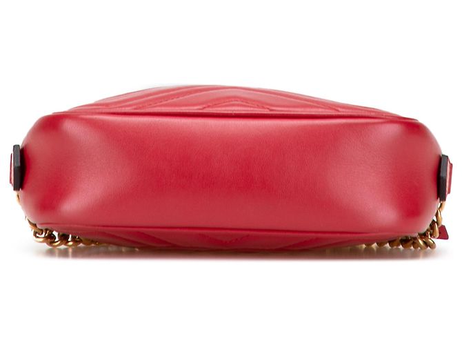 Gucci Rosso Mini GG Marmont Pelle Matelassé Crossbody - vista 3