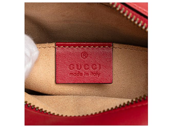 Gucci Rosso Mini GG Marmont Pelle Matelassé Crossbody - vista 7