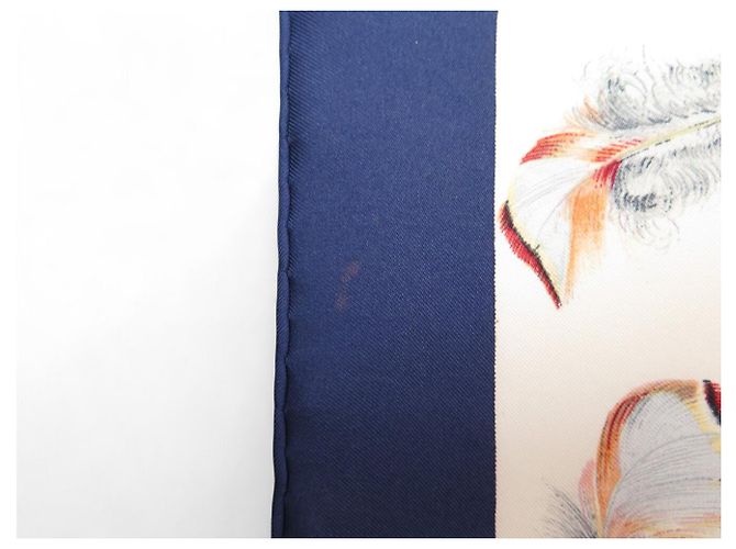Hermès FULAR VINTAGE HERMES LES PLUMES LINARES SETA BLU 90CM SCATOLA - vista 11