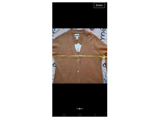 Cynthia Rowley Merinowolle Strickjacke Camel Kamel - Ansicht 3