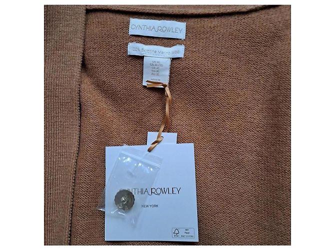 Cynthia Rowley Merinowolle Strickjacke Camel Kamel - Ansicht 7