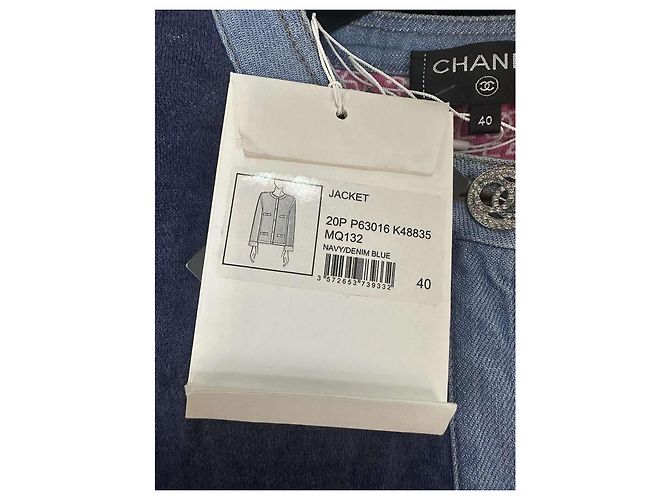 NWT CHANEL 20P Jeansjacke Größe 40 Mehrfarben - Ansicht 12