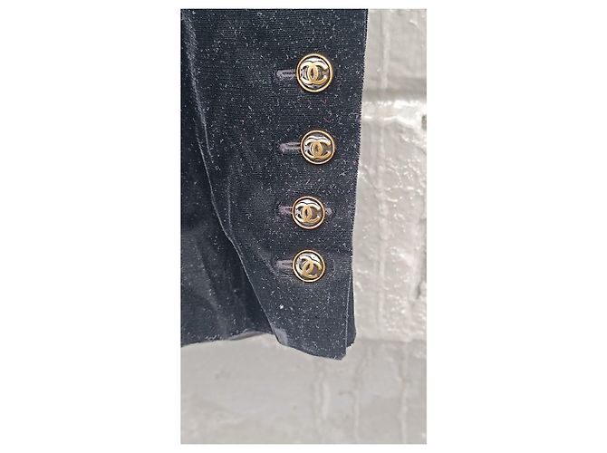 Mono de terciopelo Chanel Collector Otoño/Invierno 1994 Negro - vista 12