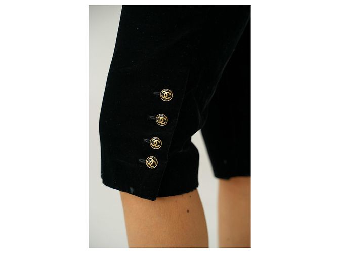 Mono de terciopelo Chanel Collector Otoño/Invierno 1994 Negro - vista 5