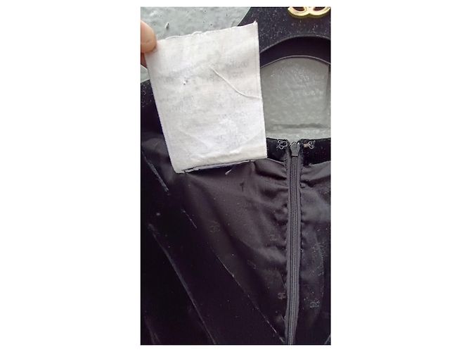 Mono de terciopelo Chanel Collector Otoño/Invierno 1994 Negro - vista 9