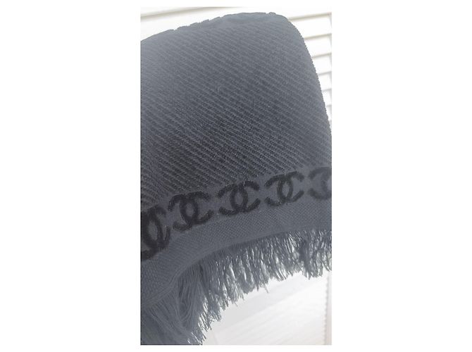 Falda de toalla negra con logo y flecos de Chanel & Karl Lagerfeld Negro - vista 15