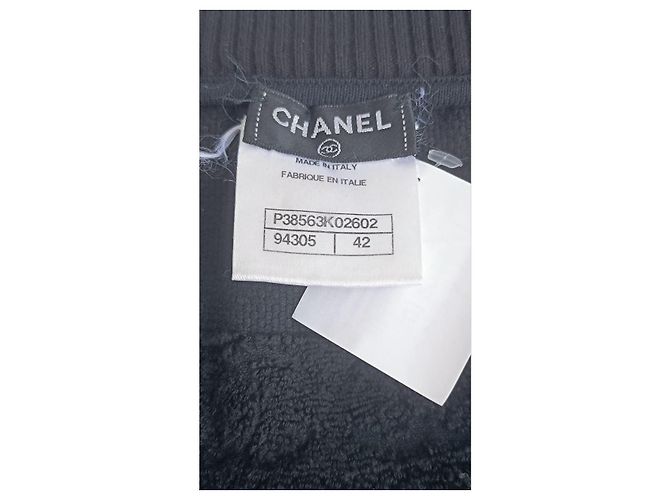 Falda de toalla negra con logo y flecos de Chanel & Karl Lagerfeld Negro - vista 9