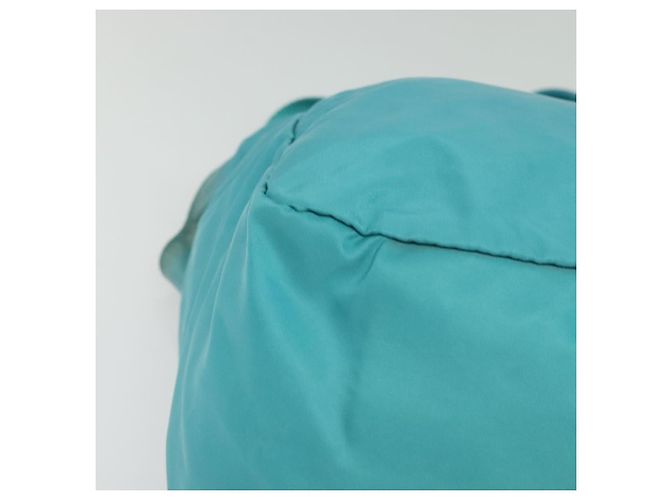 Borsa Tote PRADA Nylon 2in1 Blu Turchese Argento Auth ti3401 - vista 15