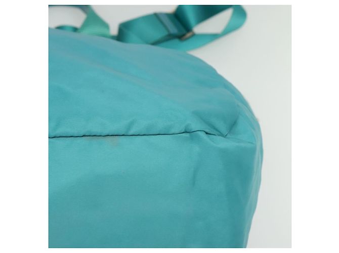 Borsa Tote PRADA Nylon 2in1 Blu Turchese Argento Auth ti3401 - vista 16